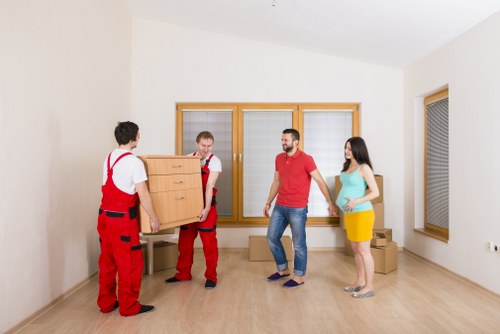 Professional movers handling apartment access in Bayswater