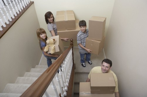 Securing furniture safely inside a moving van